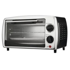 Brentwood Stainless Steel 4 Slice Toaster Oven, Black